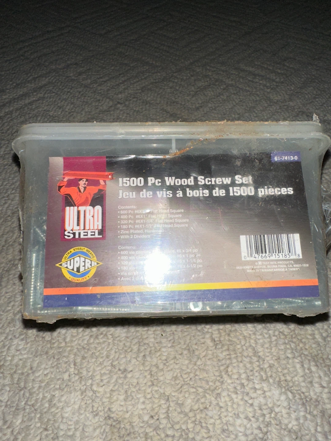 Ultra Steel 1500 Pc Wood Screw Set