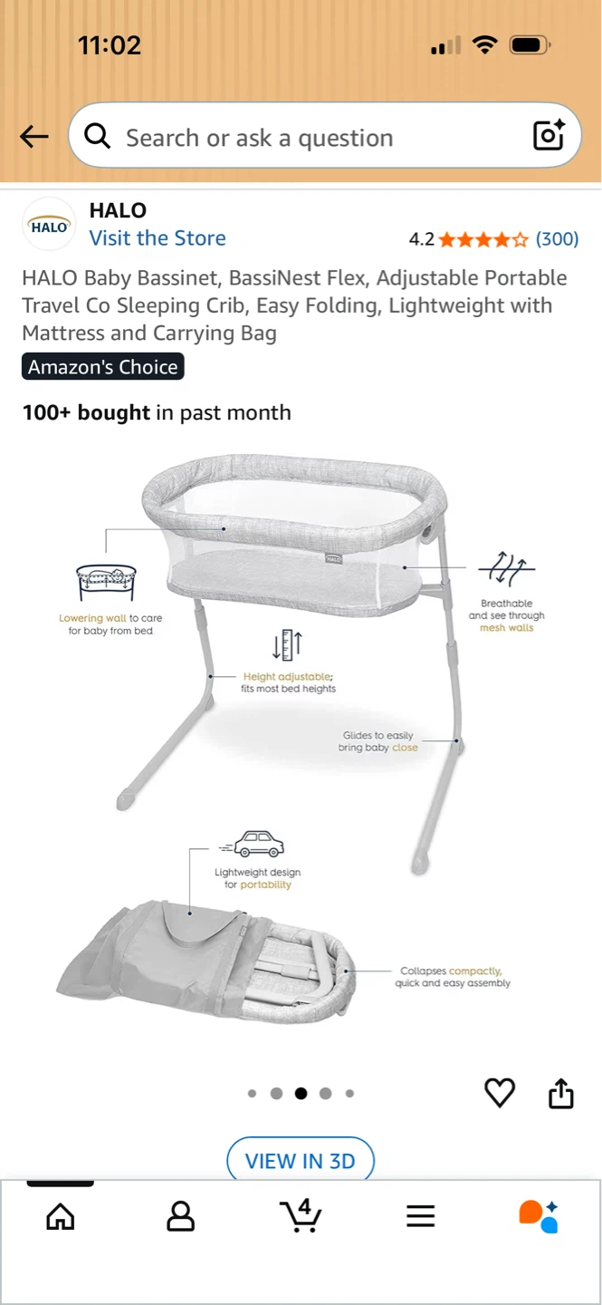 HALO Bassinet, BassiNest Flex, Portable Co Sleeping Crib - photo 2