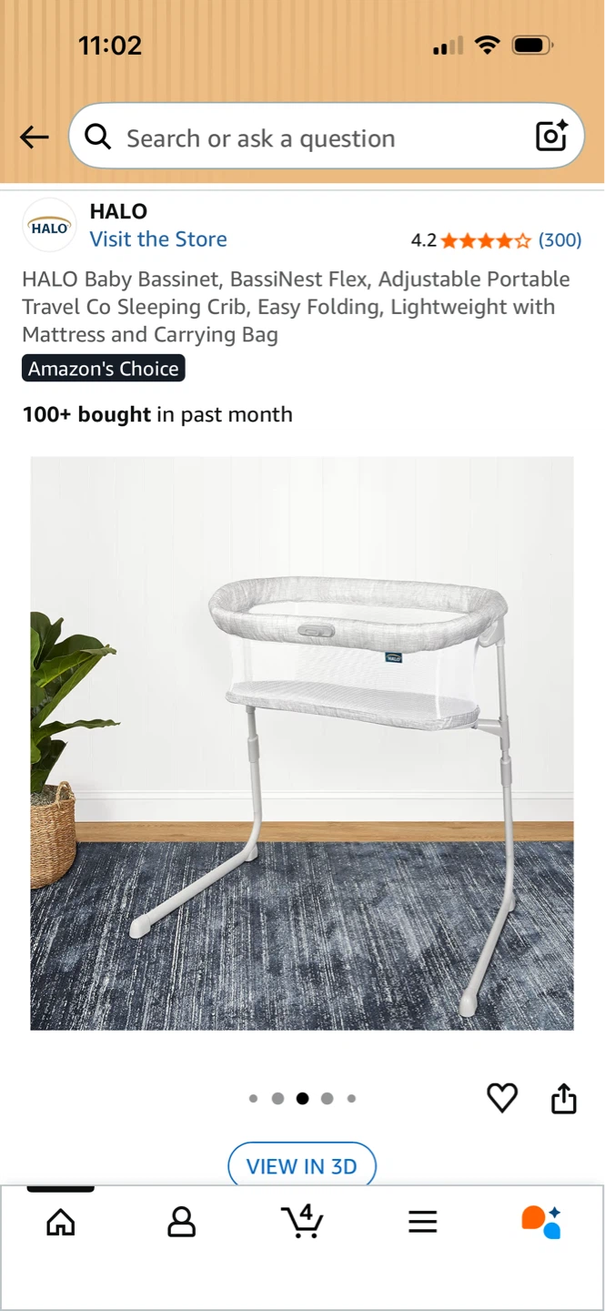 HALO Bassinet, BassiNest Flex, Portable Co Sleeping Crib