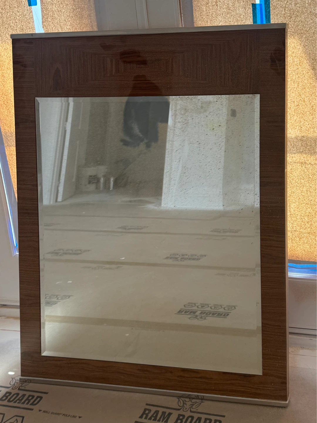 Italian Solid Oak Framed Mirror | Mid-Century Style - photo 2