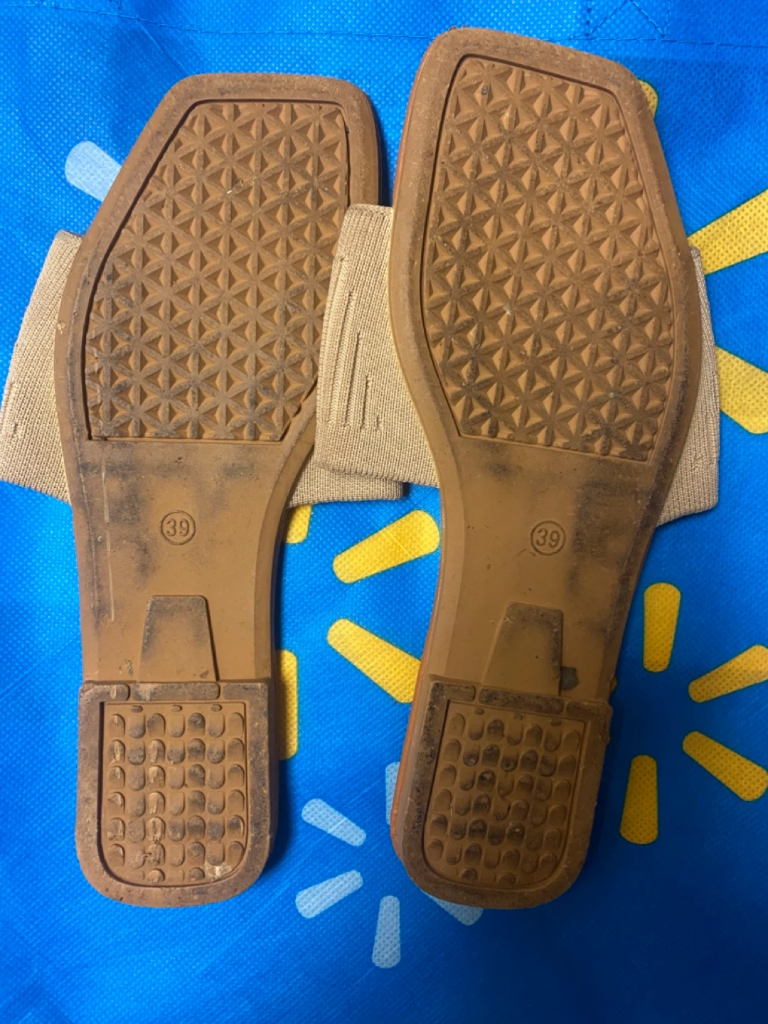 Women's Tan Slide Sandals Size 39 - photo 3