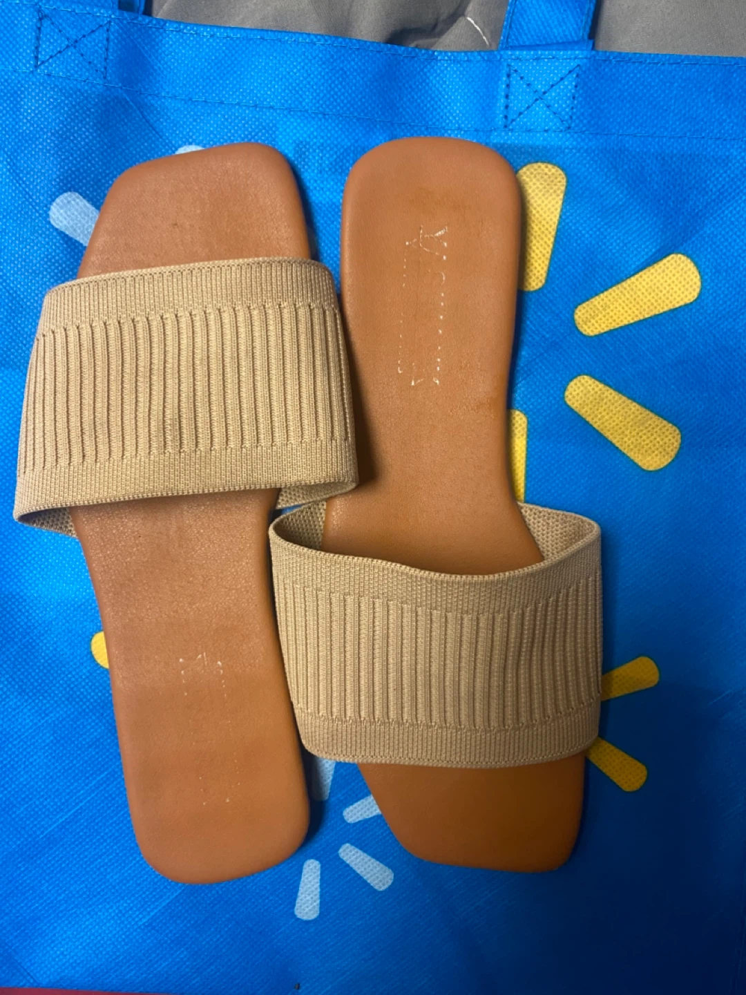 Women's Tan Slide Sandals Size 39 - photo 2