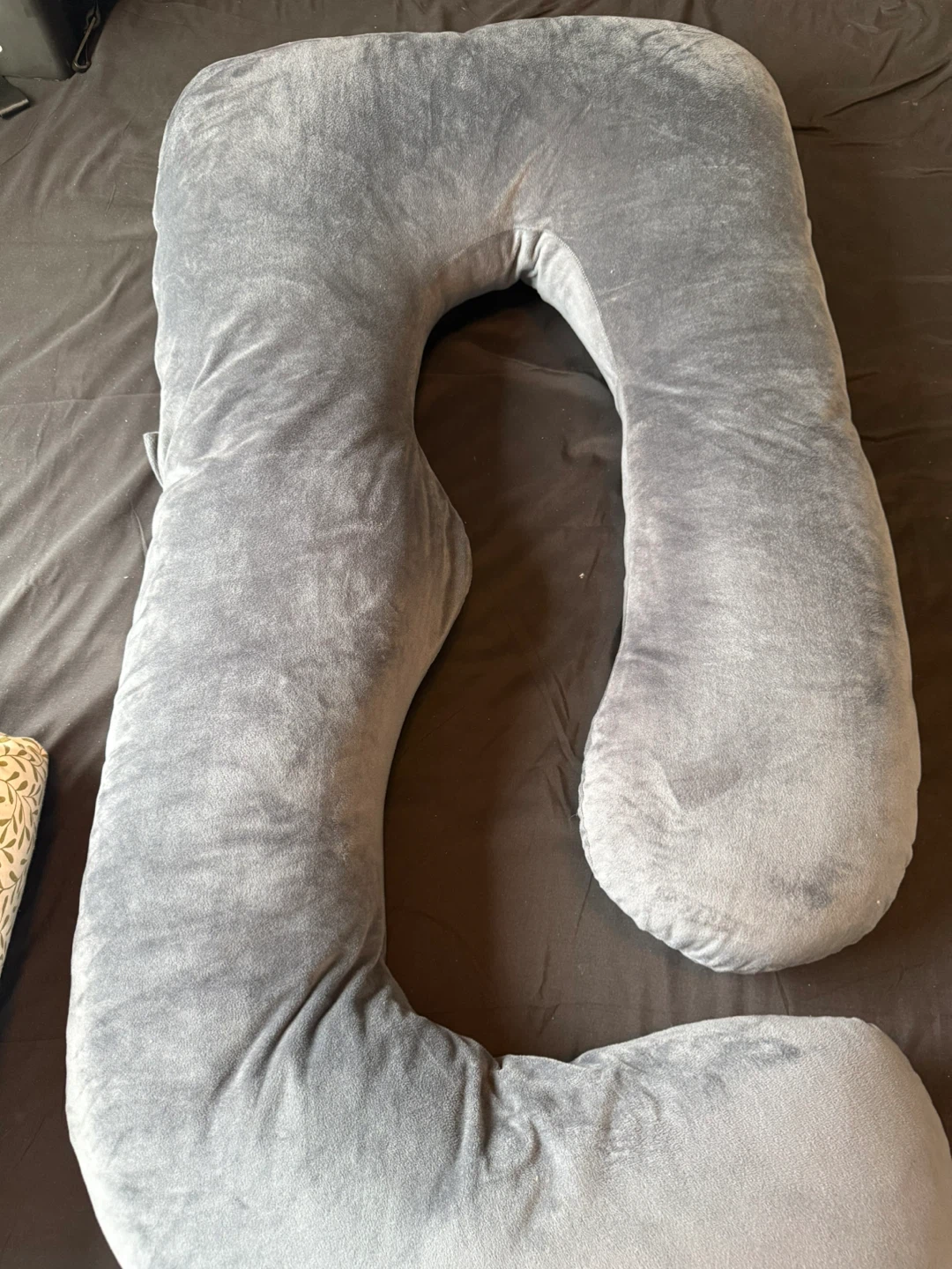 Grey U-Shaped Maternity Pillow
