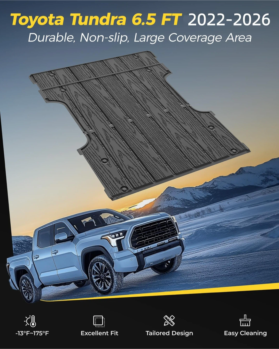 3W Truck Bed Mat for Toyota Tundra 2022- 2026 - photo 3