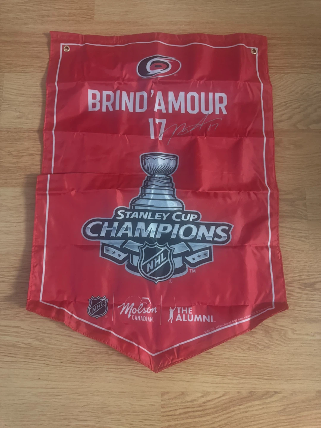Carolina Hurricanes Brind’Amour Stanley Cup Champions Banner