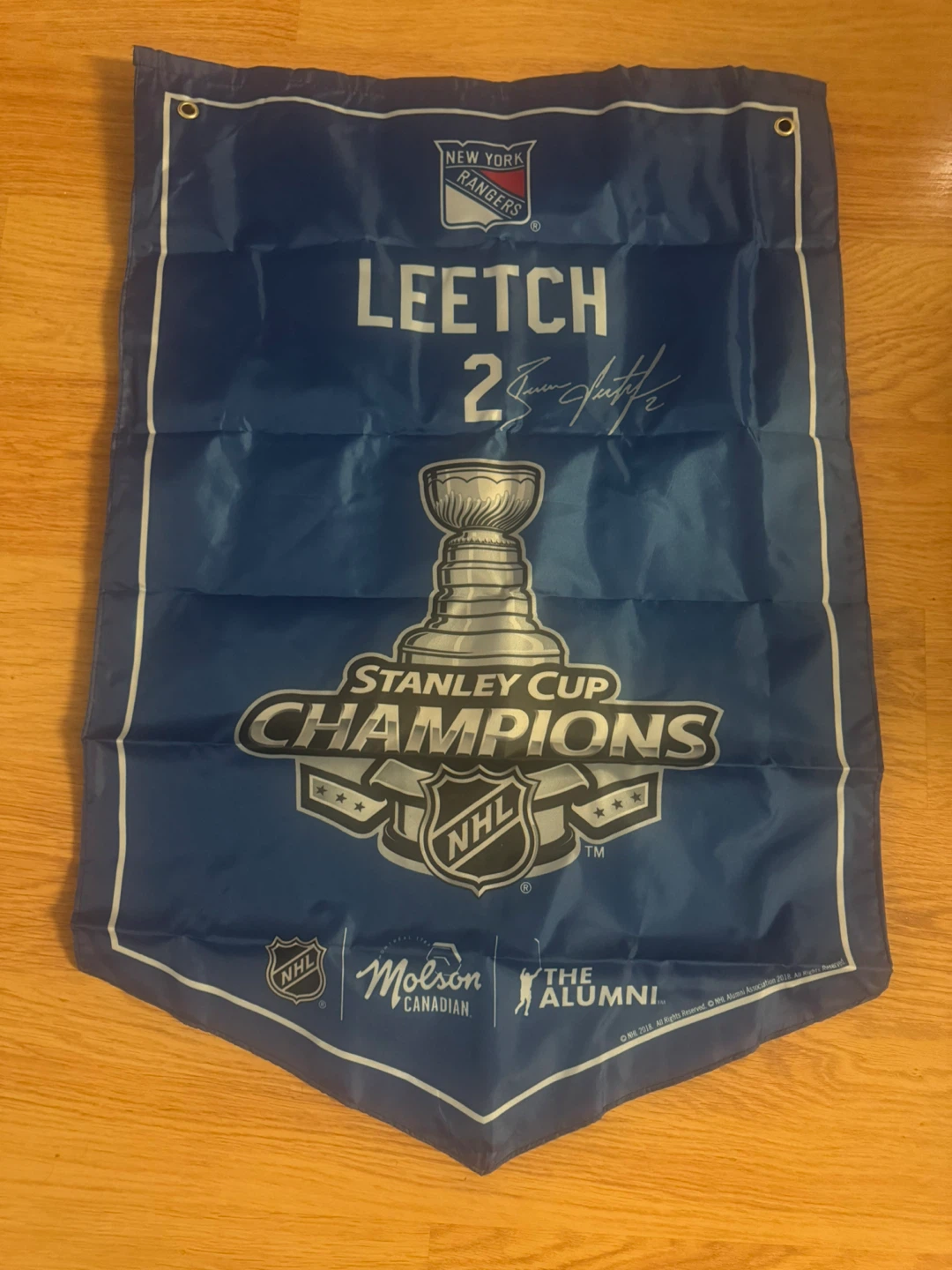 New York Rangers Leetch Stanley Cup Champions Banner