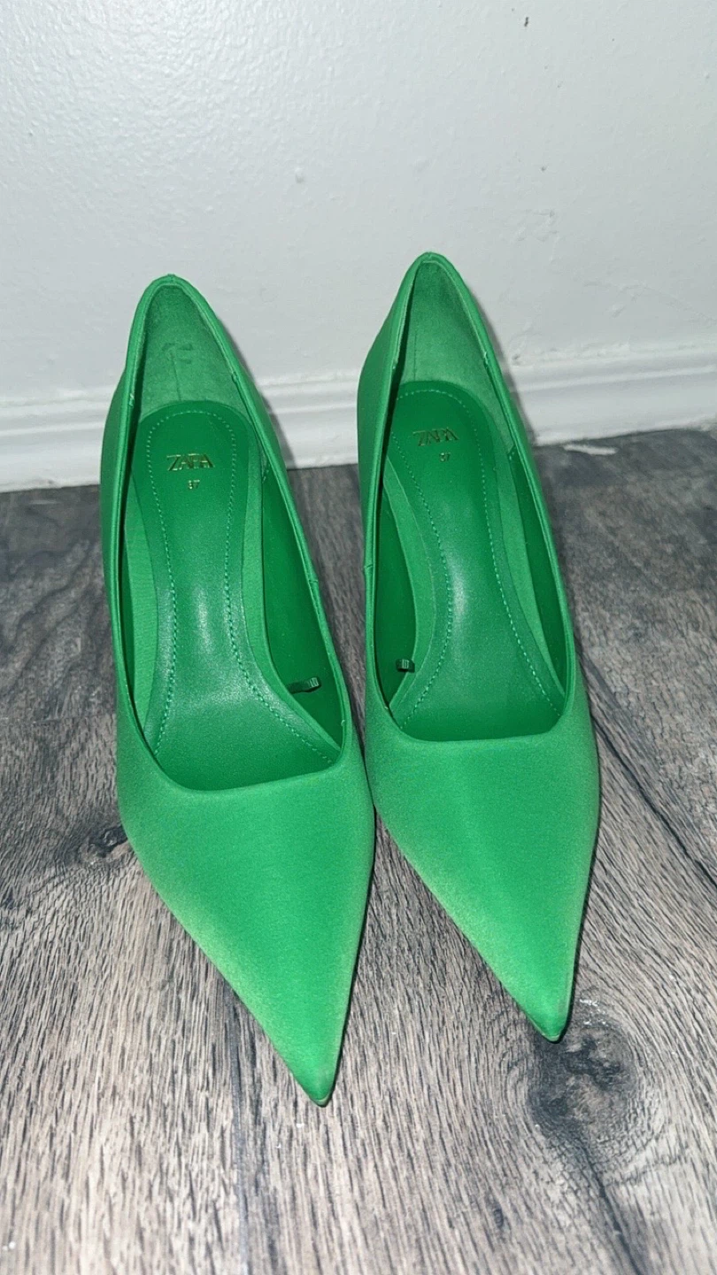 ZARA Green Stiletto Heels - Size 37 - photo 3