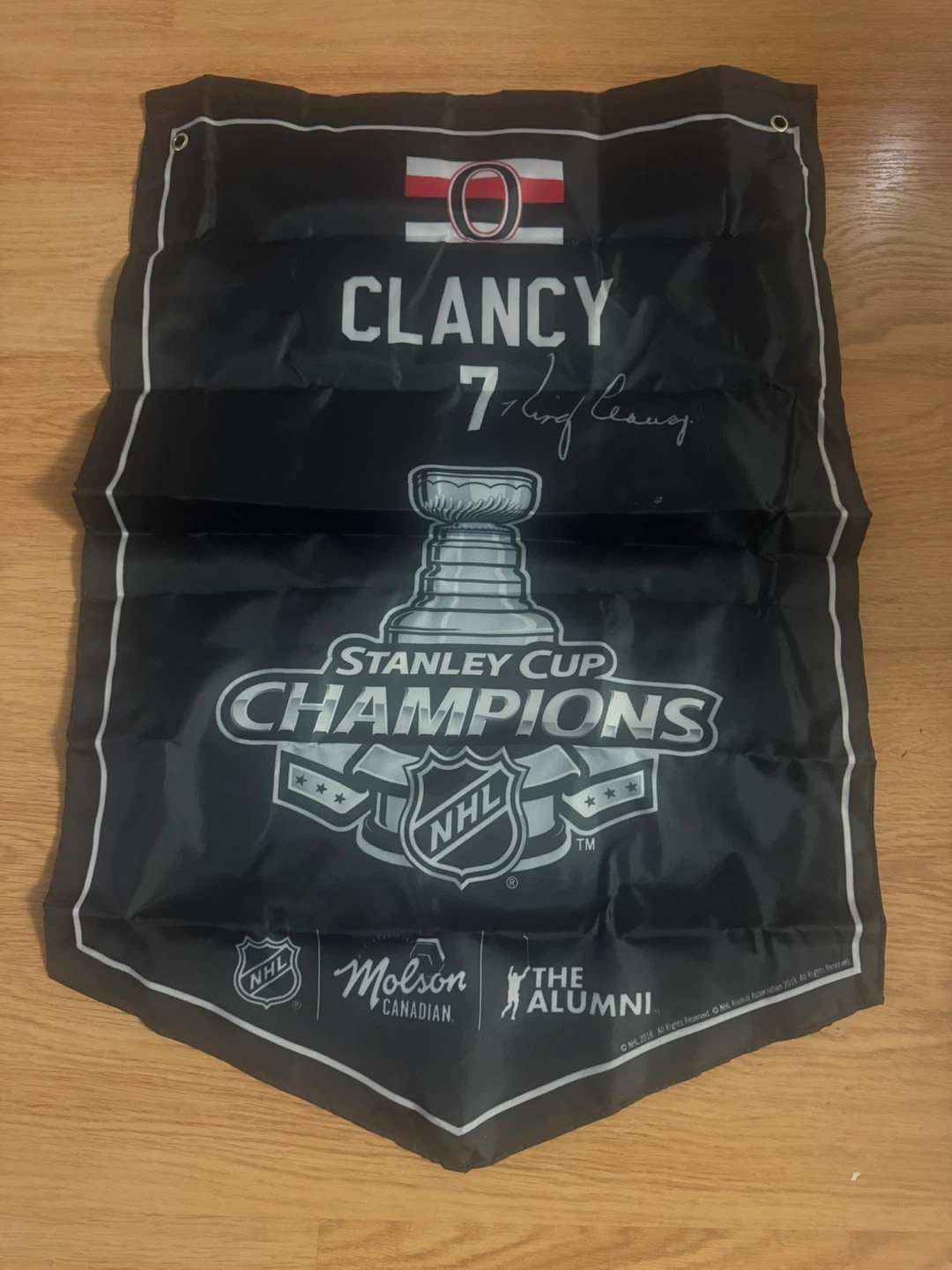 Ottawa Senators King Clancy Stanley Cup Champions Pennant Banner