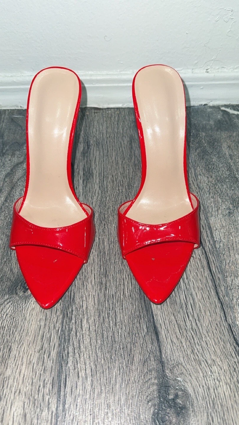 Women's Red Pointed Toe Stiletto Heels - Size Unknown - photo 3