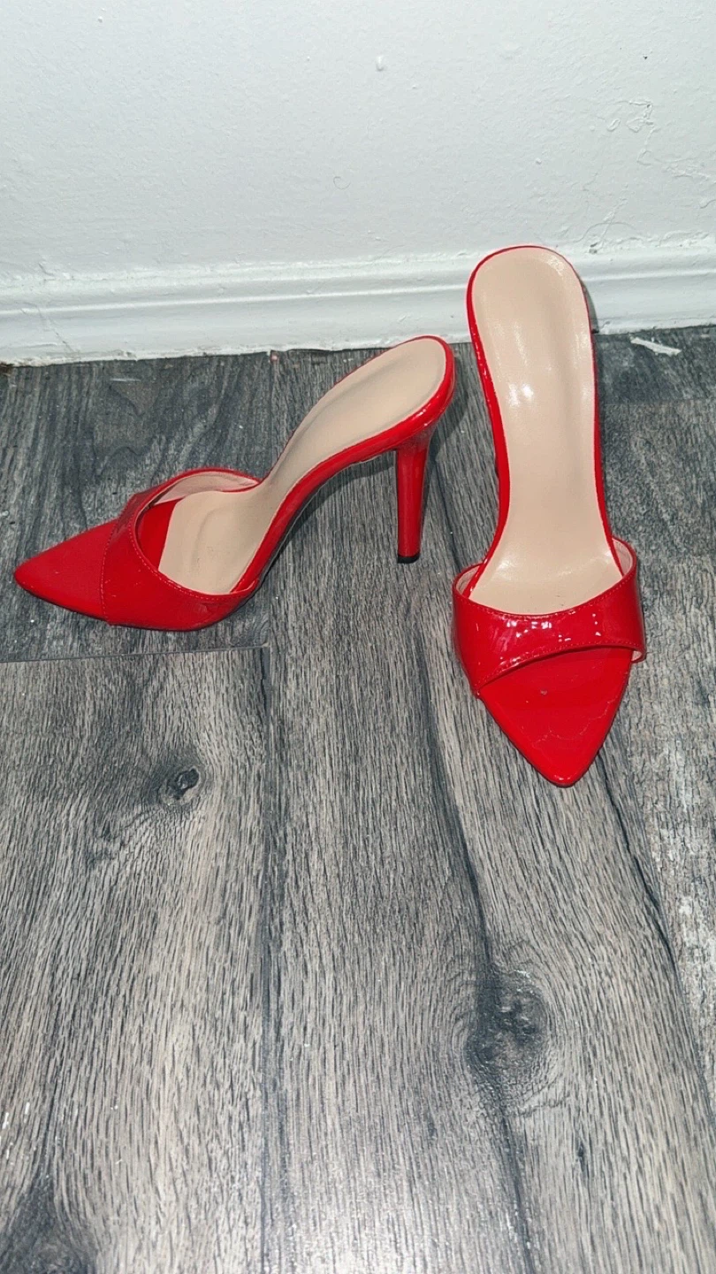 Women's Red Pointed Toe Stiletto Heels - Size Unknown - photo 4