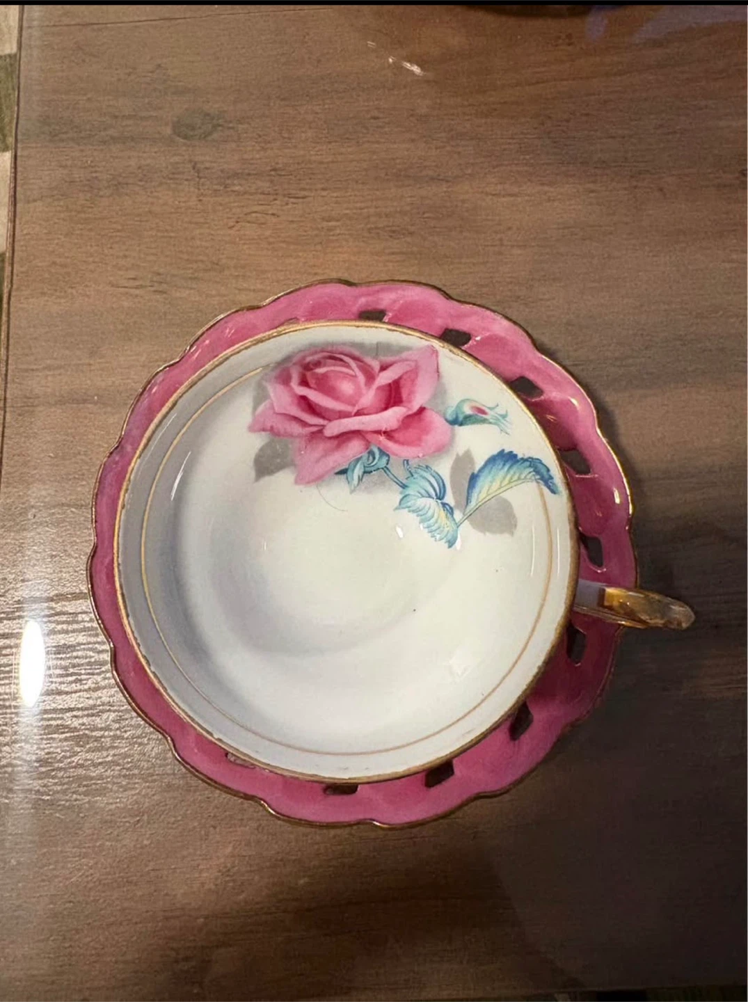 Assorted Vintage Tea Cup and Saucer Set - Pink Floral Design - photo 3
