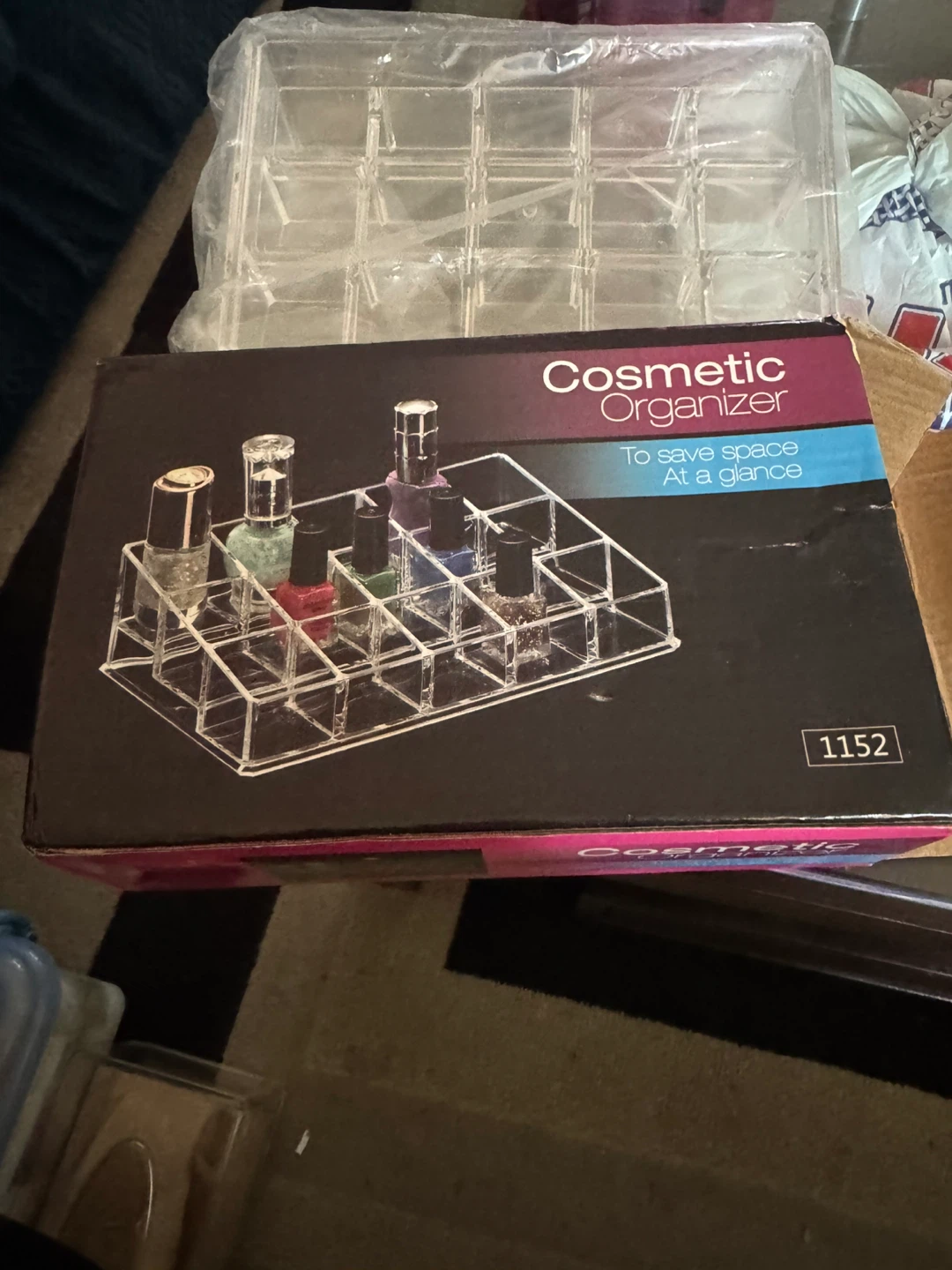 Isaac Jacobs Clear Acrylic Cosmetic Organizer