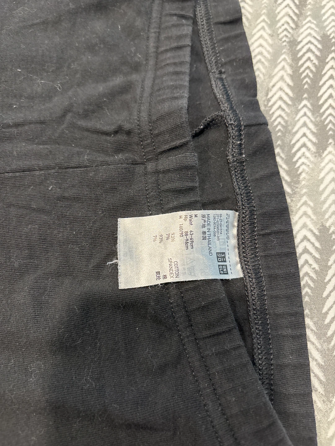 UNIQLO Black Cotton Spandex Leggings - Size M - photo 2