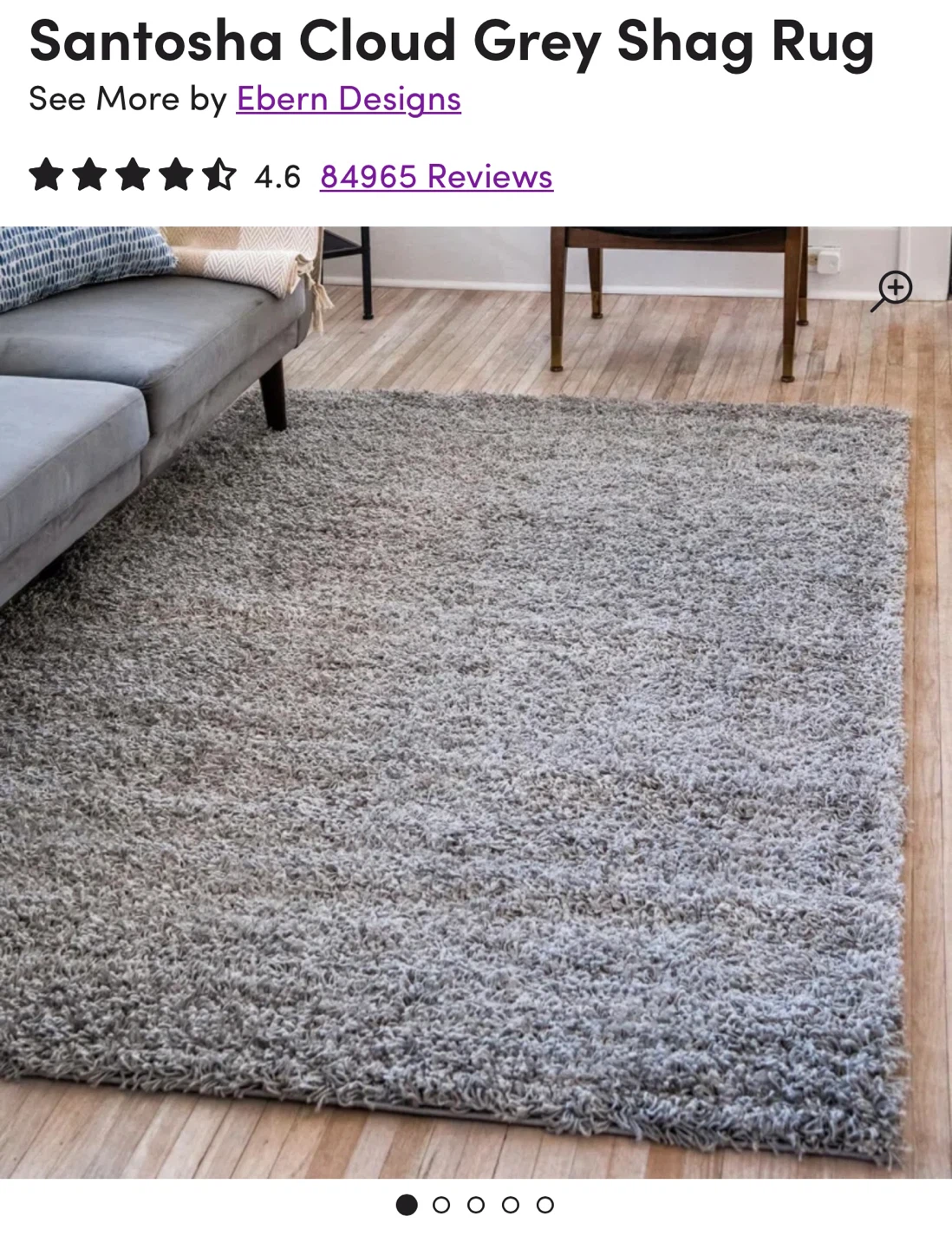 ❗️Final Week❗️Grey Shag Rug (Rectangle 6’x9’) - photo 3