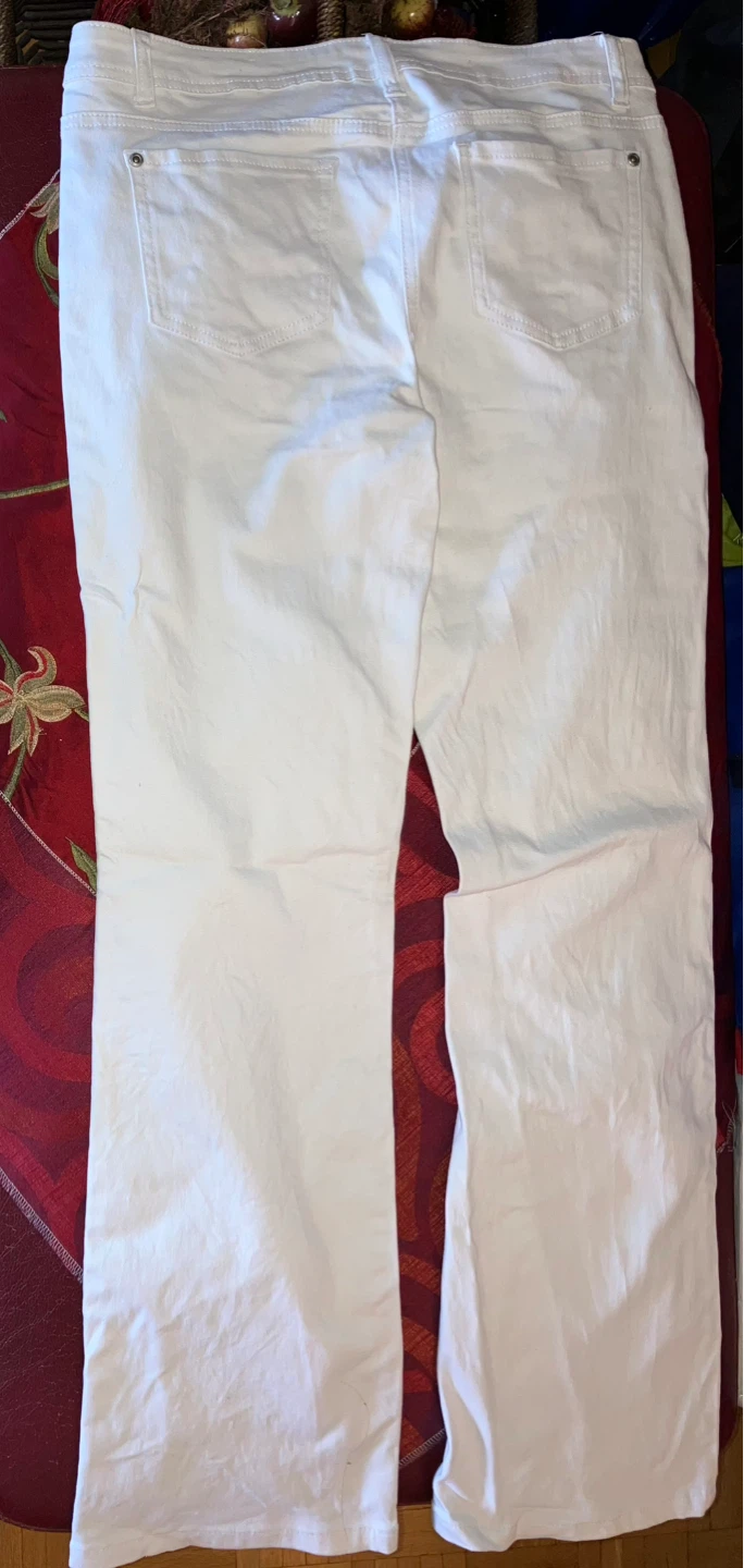 Like New-Cleo White Cotton Spandex Jeans Size 10 - photo 2
