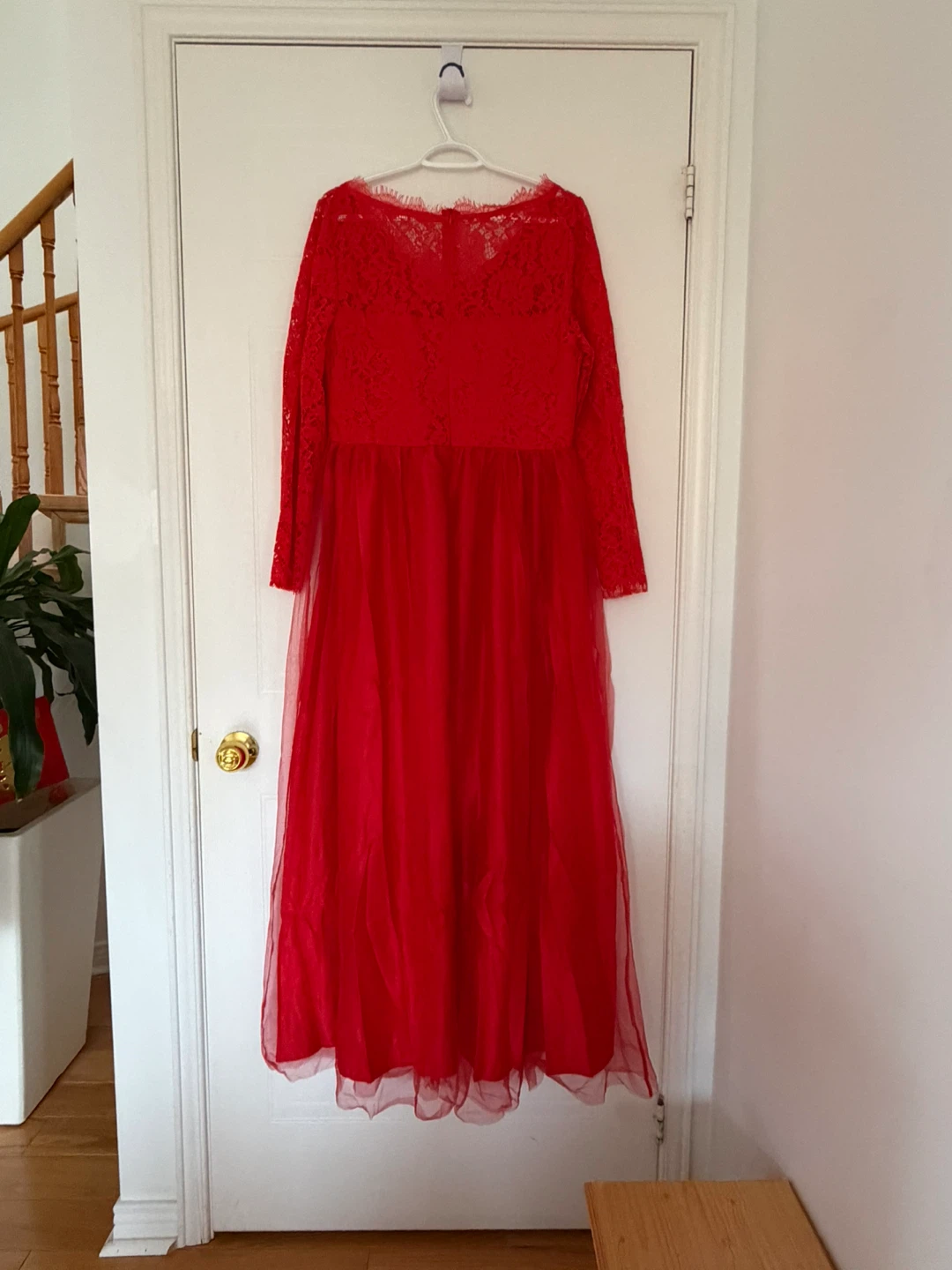 Red Lace and Tulle Maxi Dress - photo 2