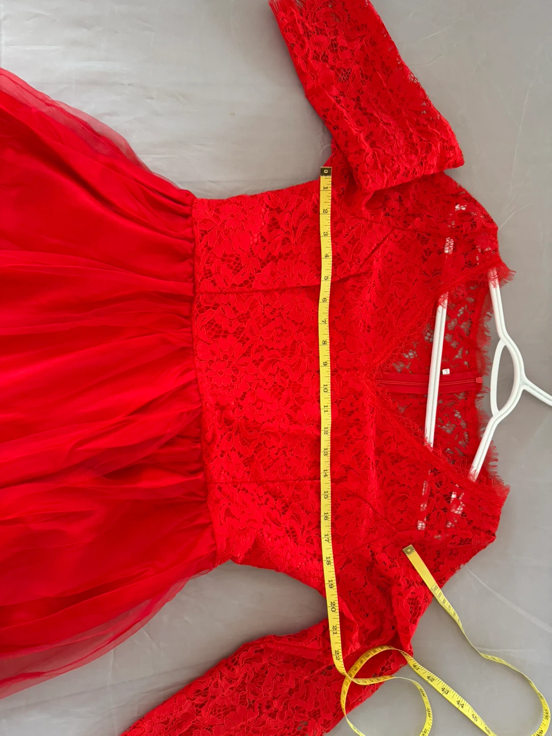 Red Lace and Tulle Maxi Dress - photo 4