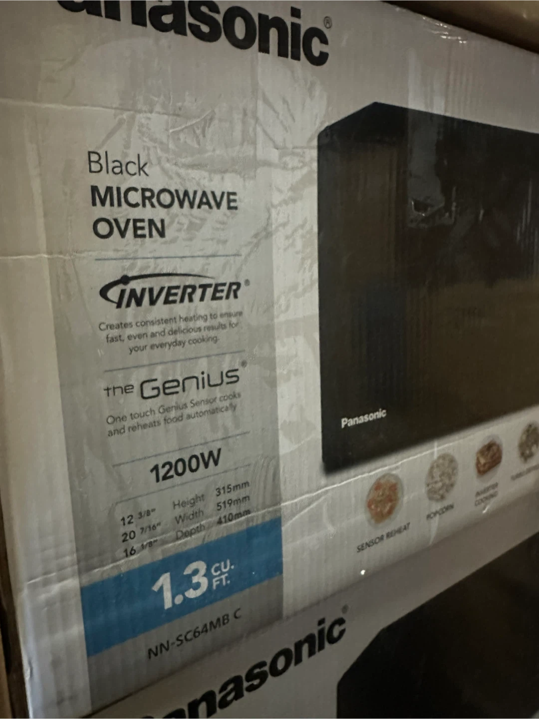 Panasonic 1.3 cu. ft. Black Microwave Oven - photo 4
