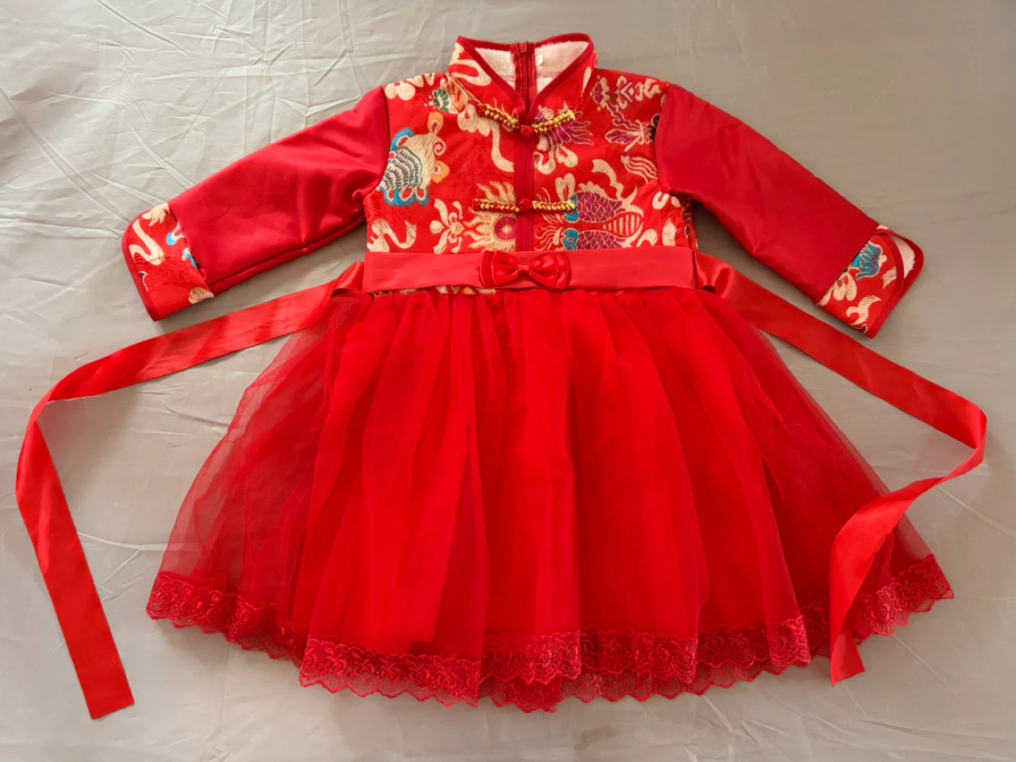Red Chinese New Year Dress for Toddler