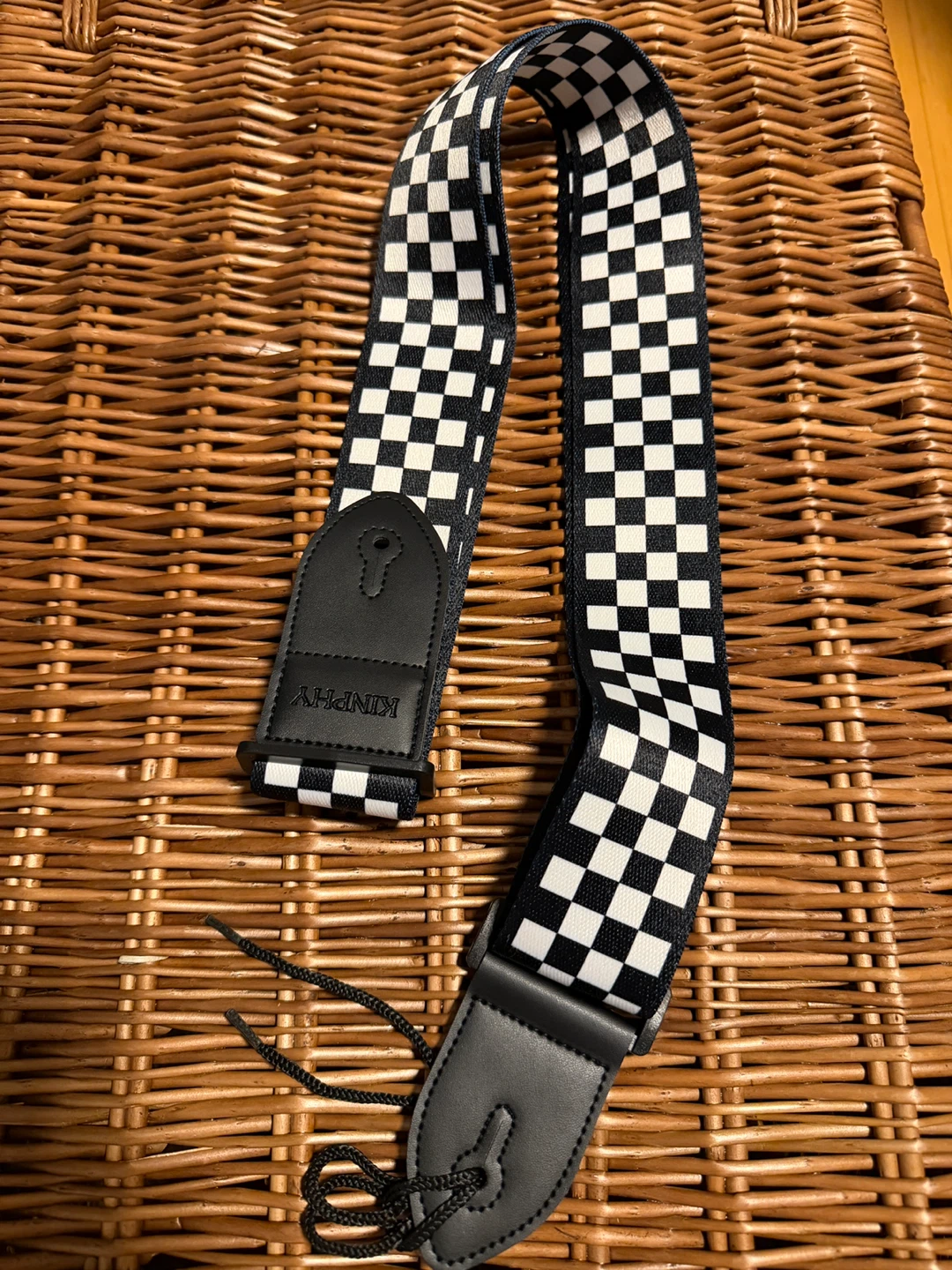 KINPHY Guitar Strap - Black and White Checkerboard