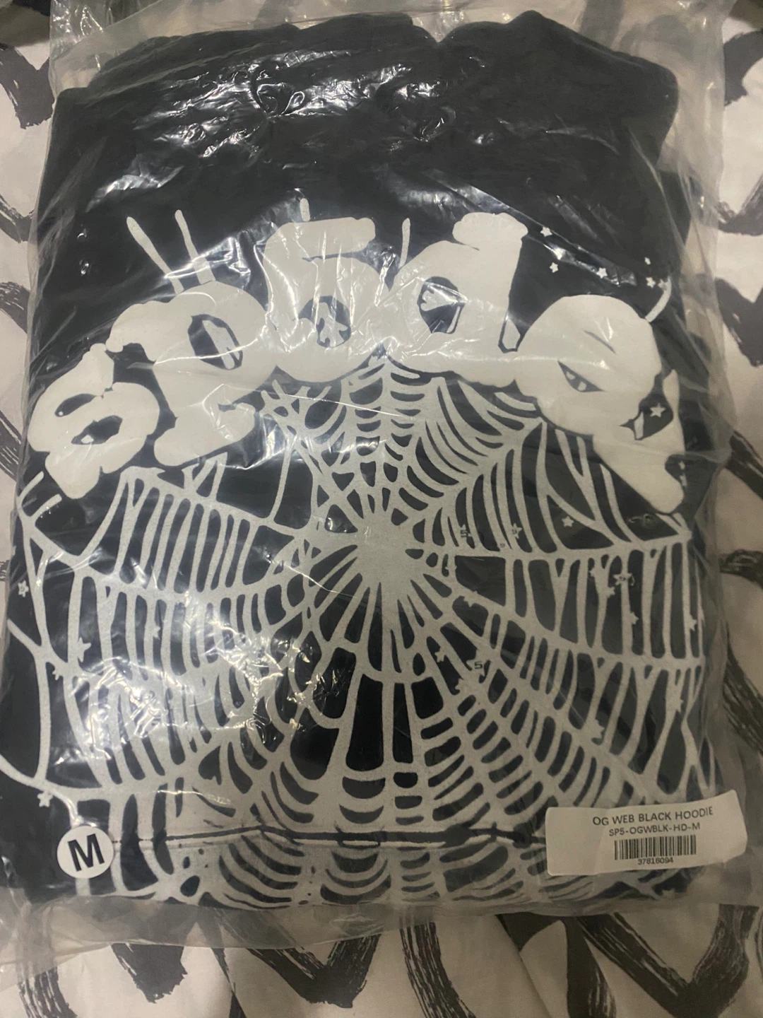 Sp5der hoodie OG web black and white - photo 2