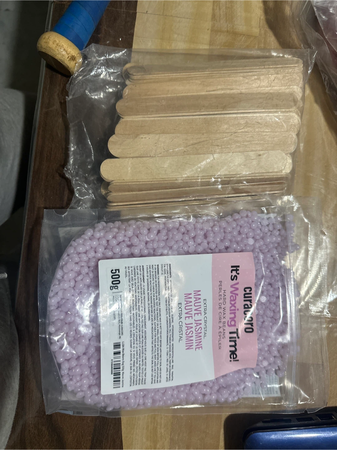 Hard Wax Beads and Applicator sticks