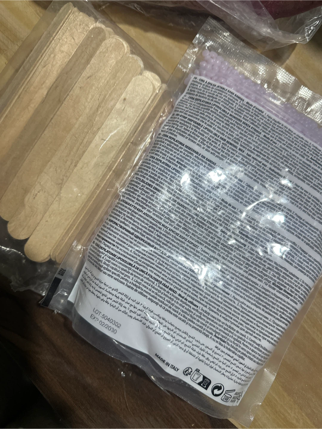 Hard Wax Beads and Applicator sticks - photo 2