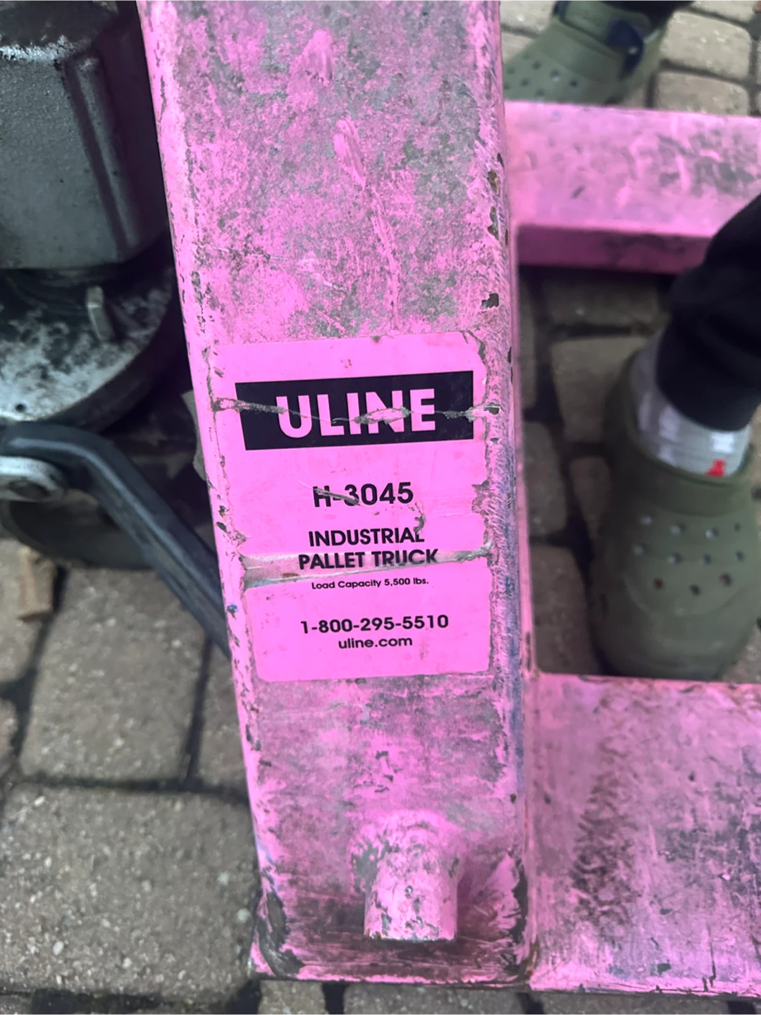 Uline H-3045 Industrial Pallet Truck - Pink - photo 3