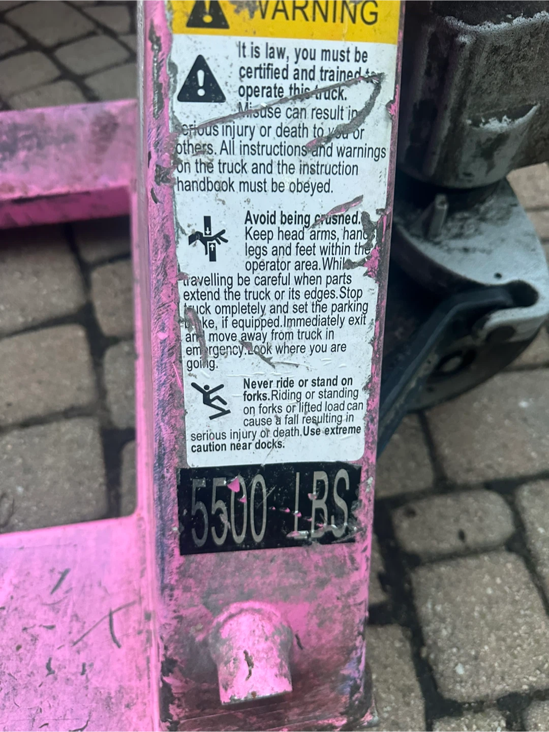 Uline H-3045 Industrial Pallet Truck - Pink - photo 2