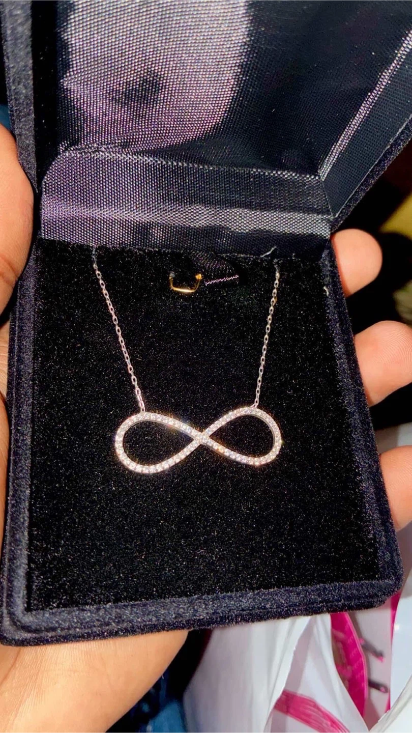 Infinity Necklace with Rhinestones