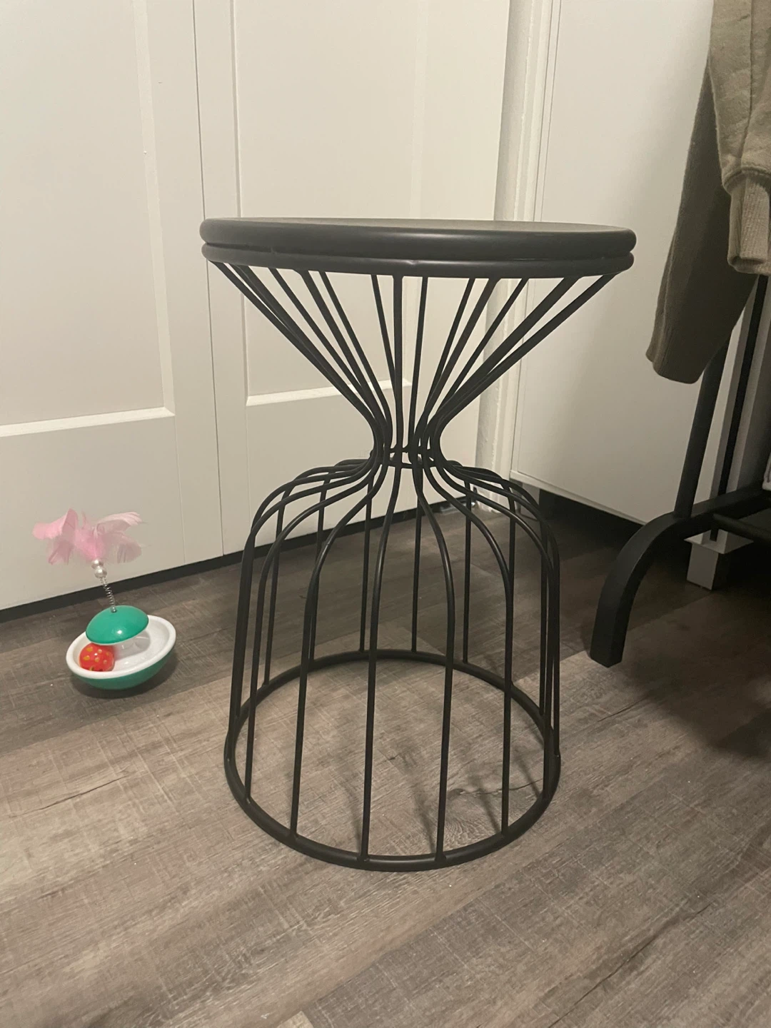 Black Metal Cage Side Table