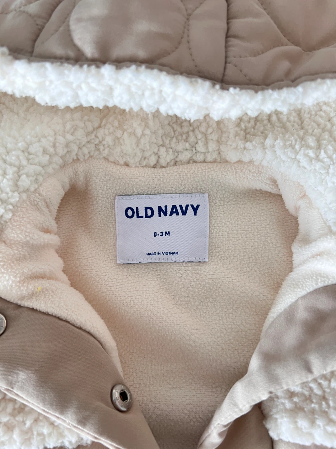 Old Navy Baby Quilted Sherpa Lined Jacket 0-3M - photo 3