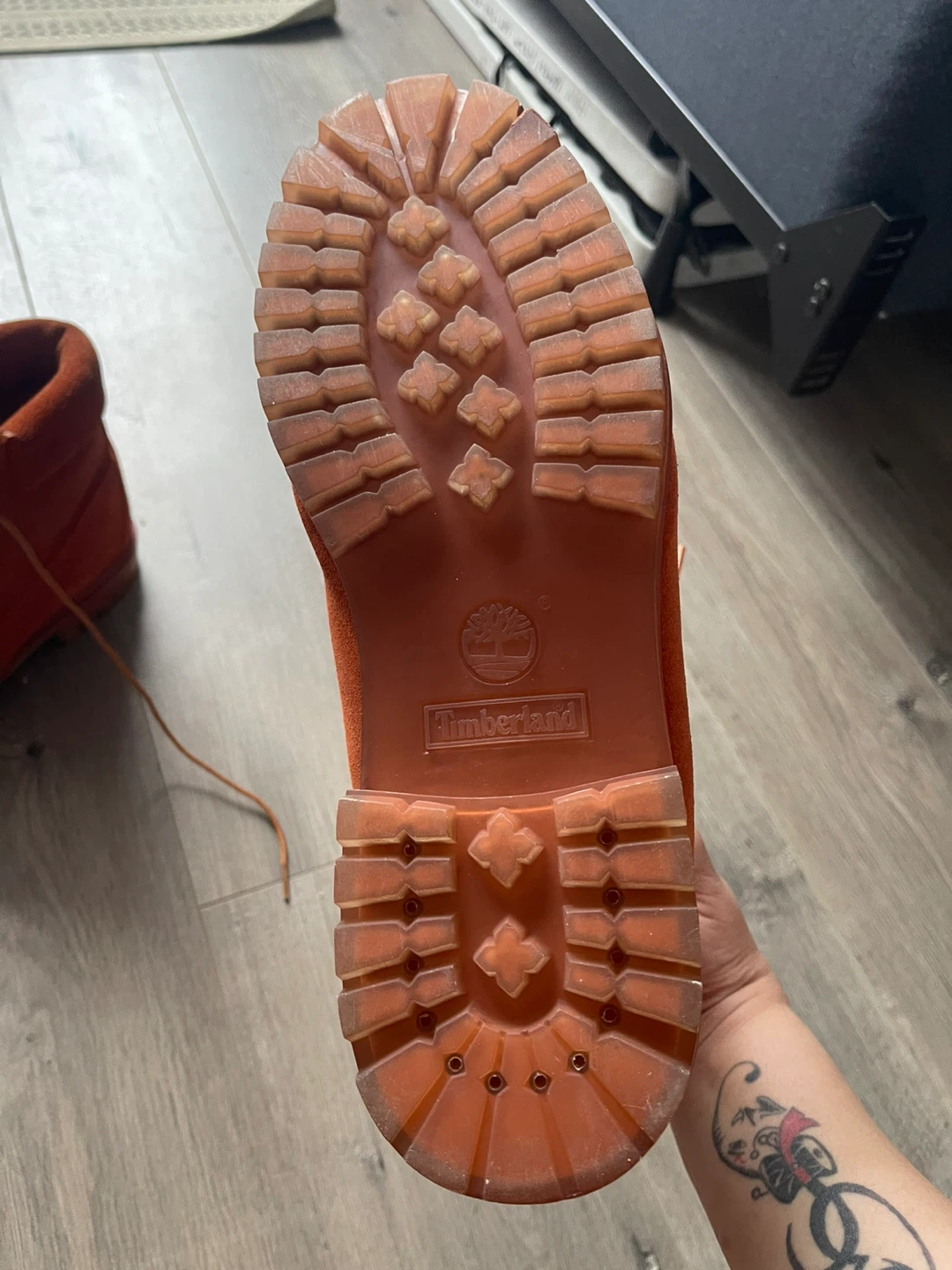 Timberland Orange Suede Boots Size 11W - photo 3