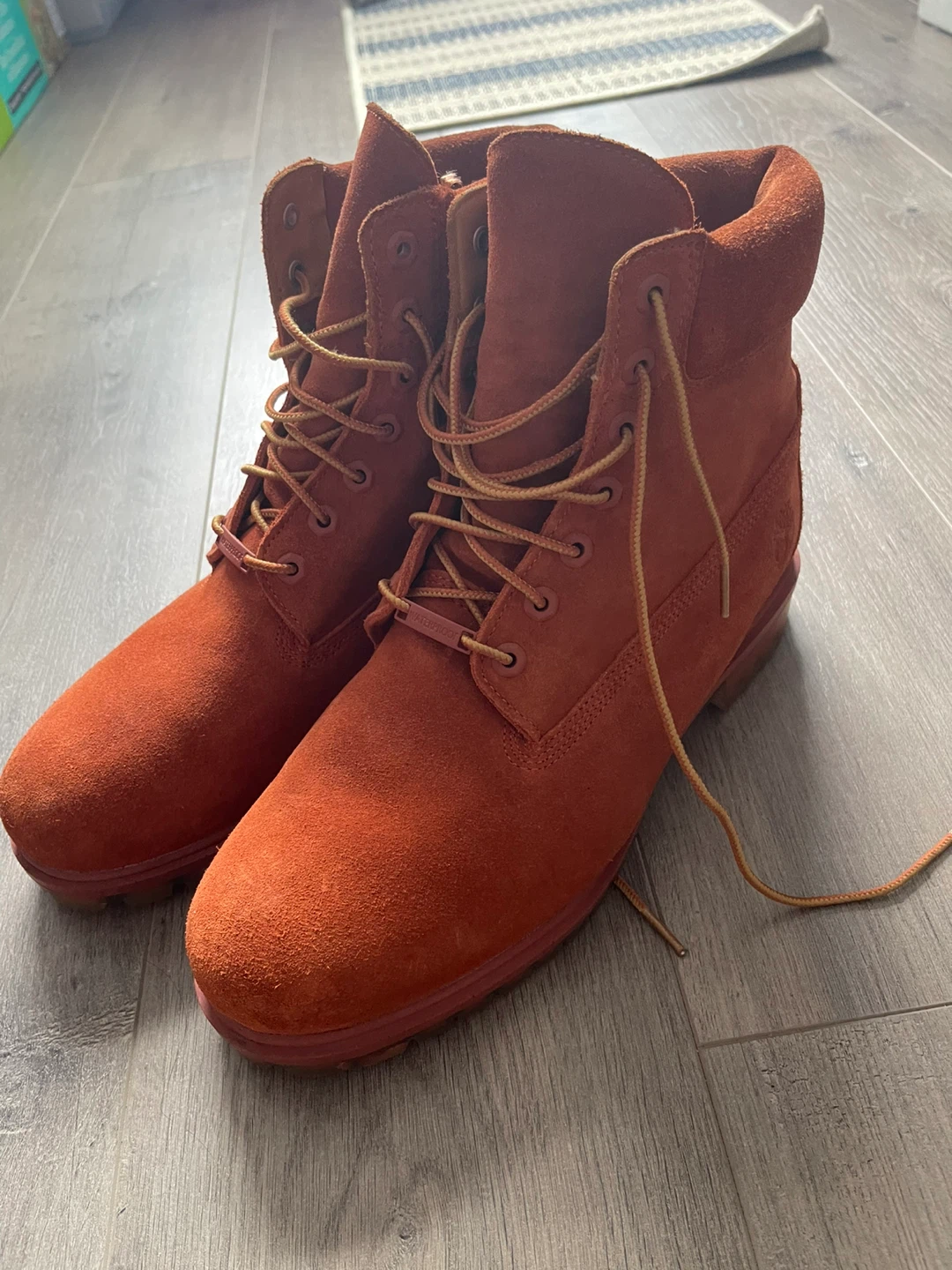 Timberland Orange Suede Boots Size 11W