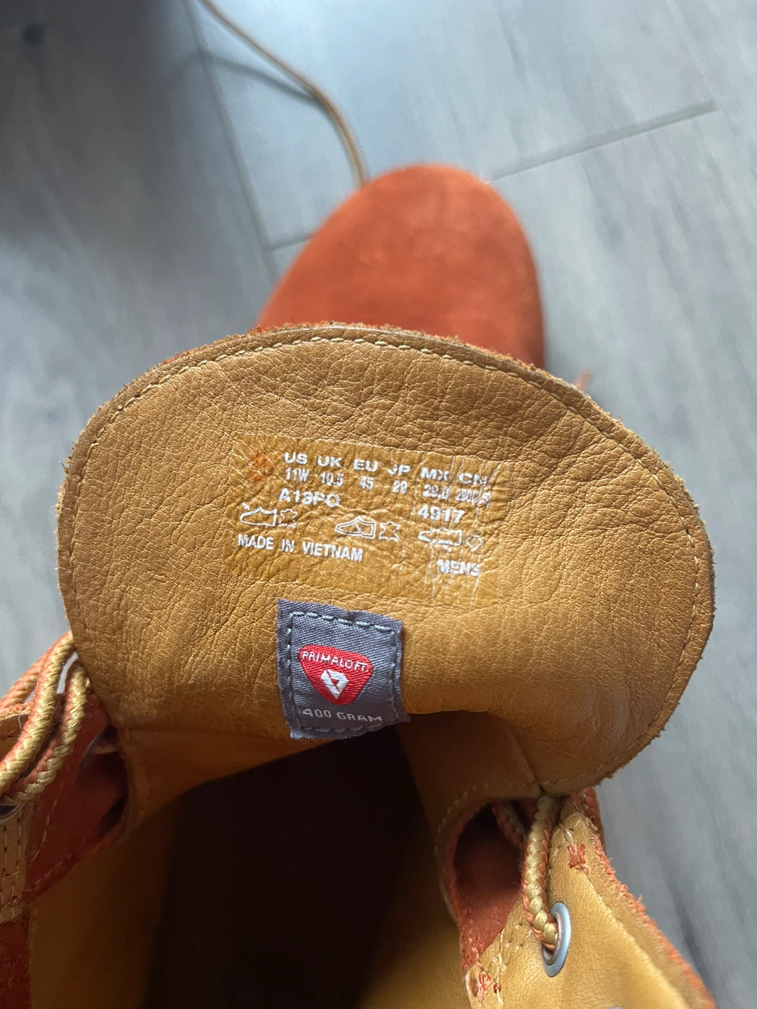 Timberland Orange Suede Boots Size 11W - photo 2
