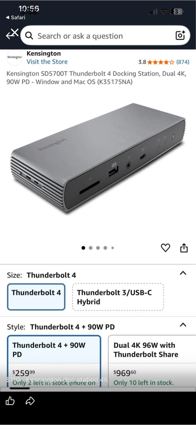 Kensington SD5700T Thunderbolt 4 Docking Station - photo 3