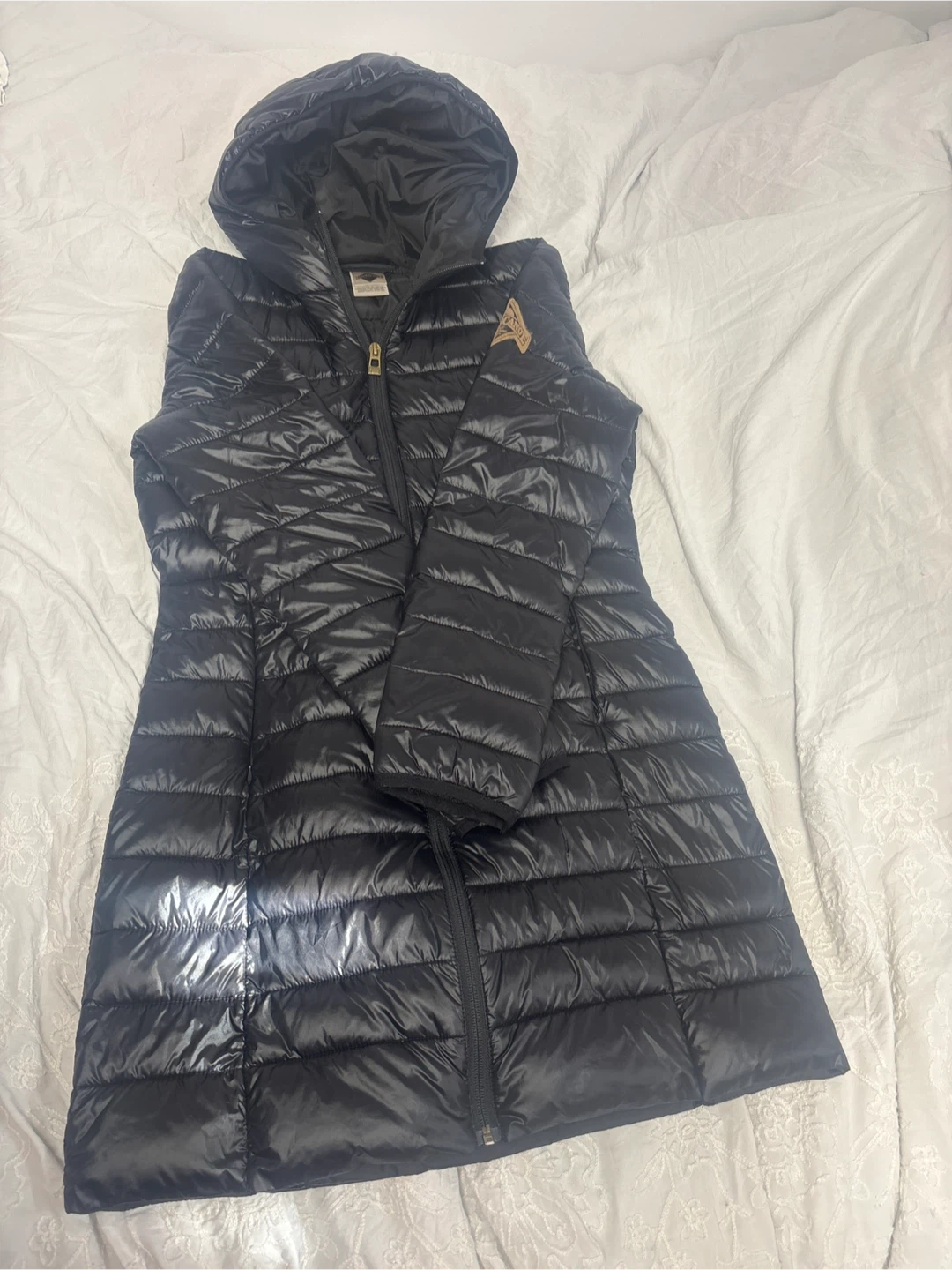 Black Hooded Puffer Jacket