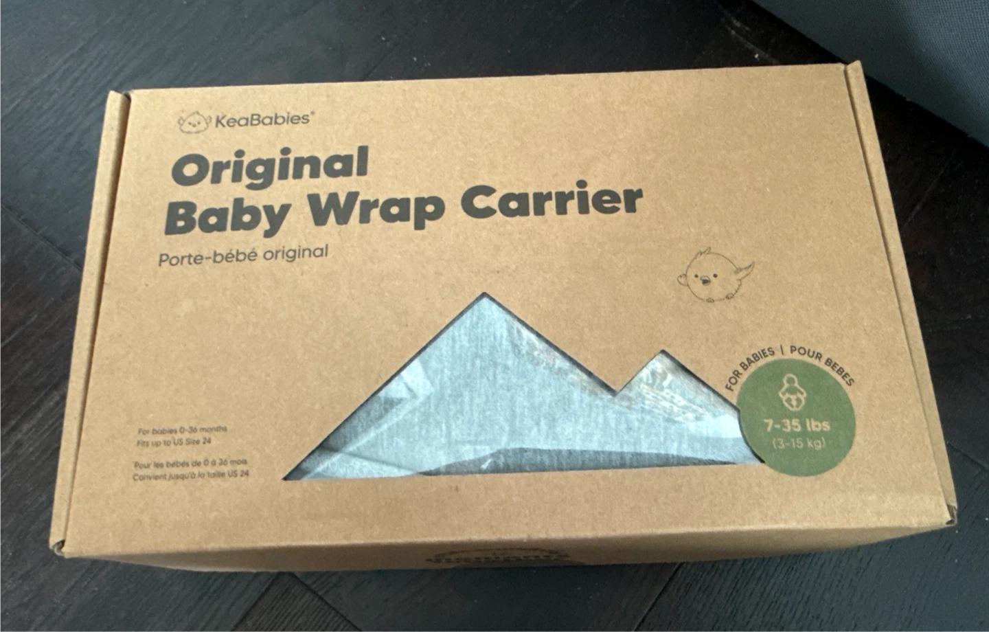 KeaBabies Original Baby Wrap Carrier - Classic Grey