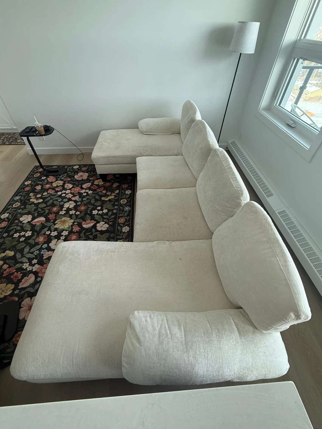 Homall White Sectional Sofa - photo 3