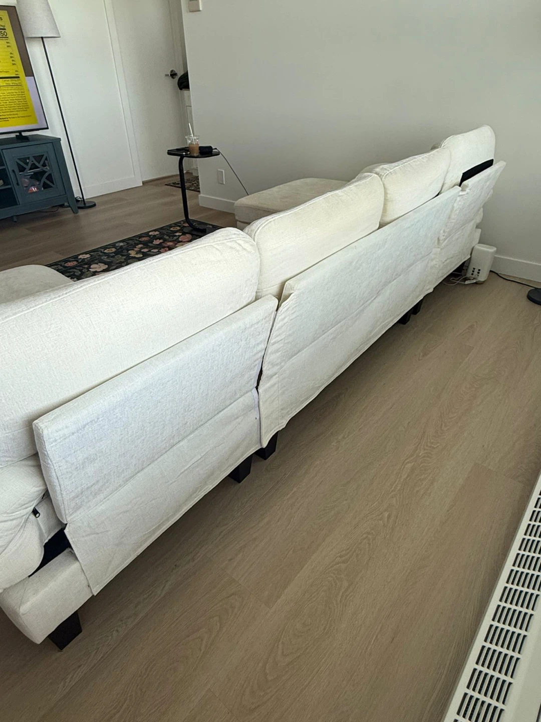 Homall White Sectional Sofa - photo 4