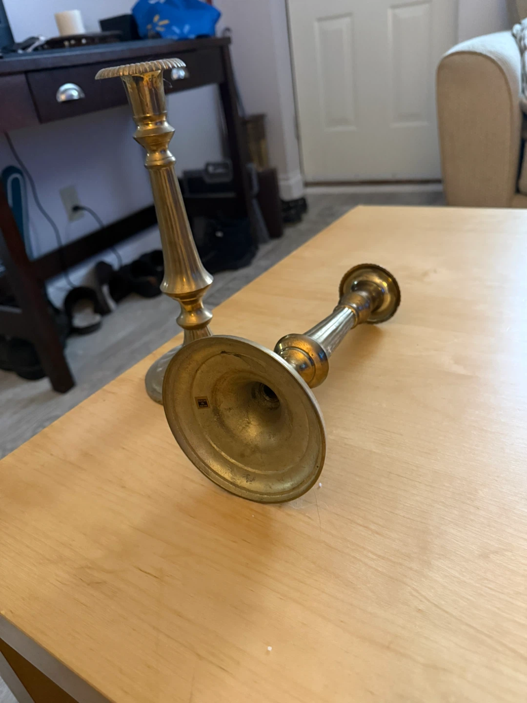Brass Candlesticks - Pair