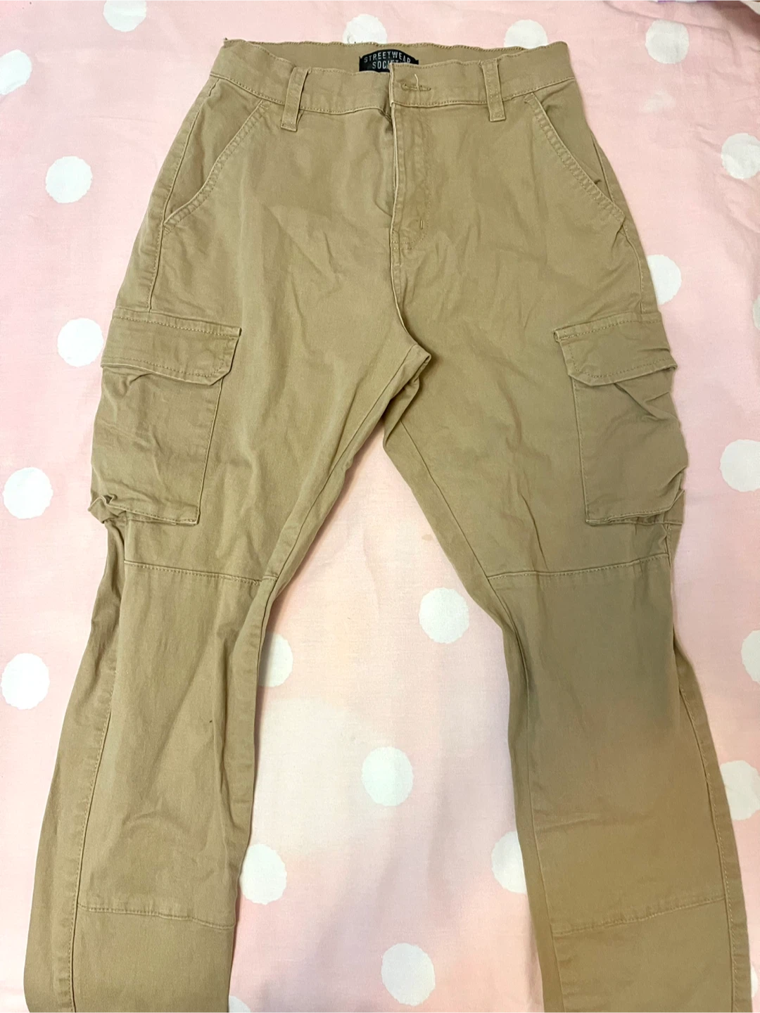 Khaki Scrunch Cargo Pants - photo 2