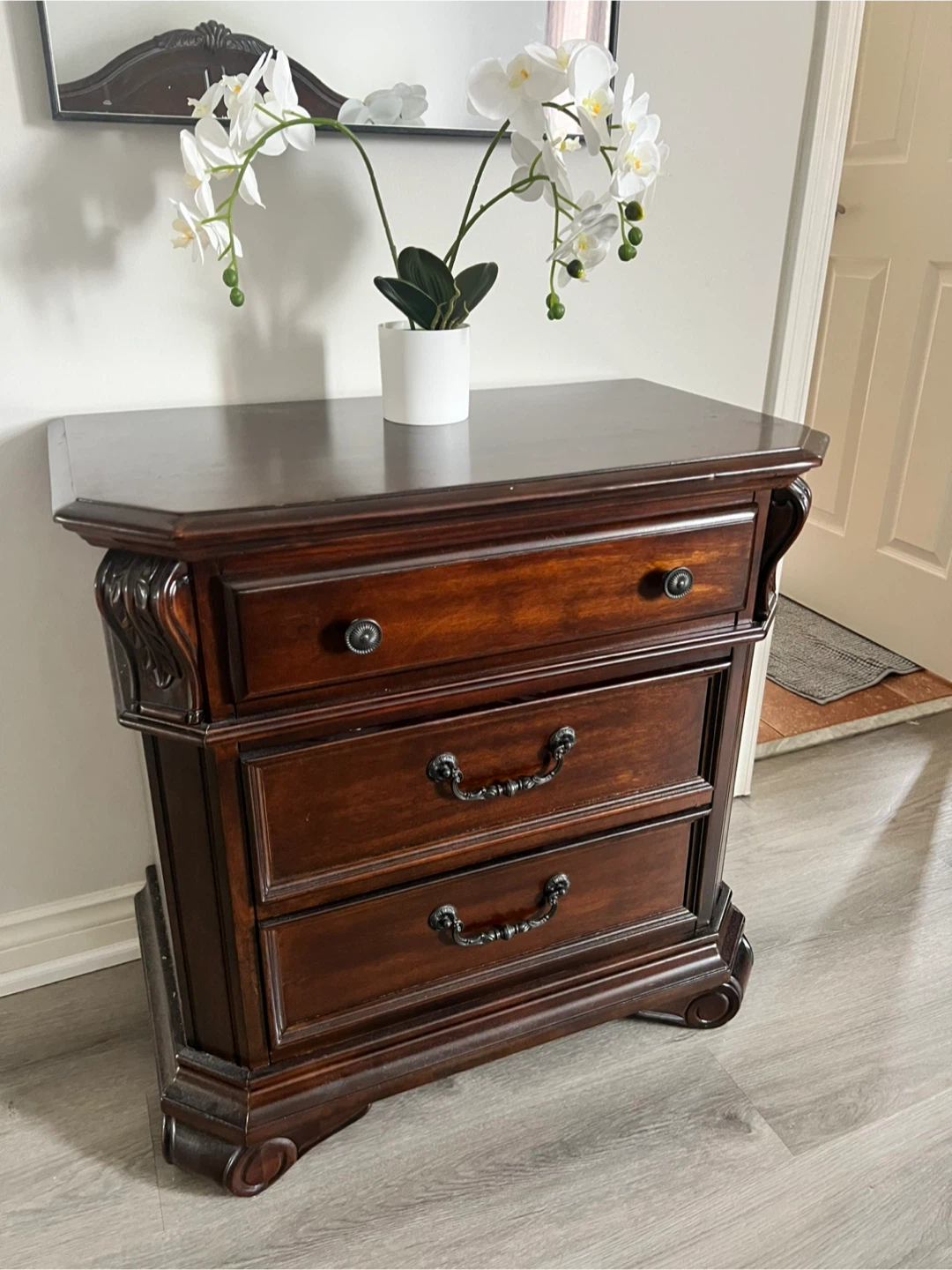 2 Dark Wood Nightstands