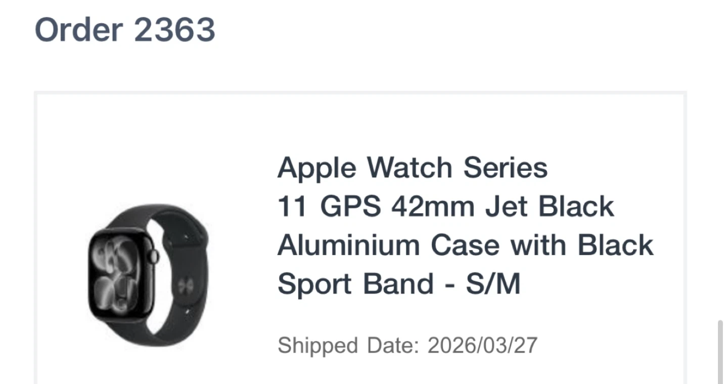 Never opened Apple Watch 11 GPS 42mm Jet Black Aluminium Case