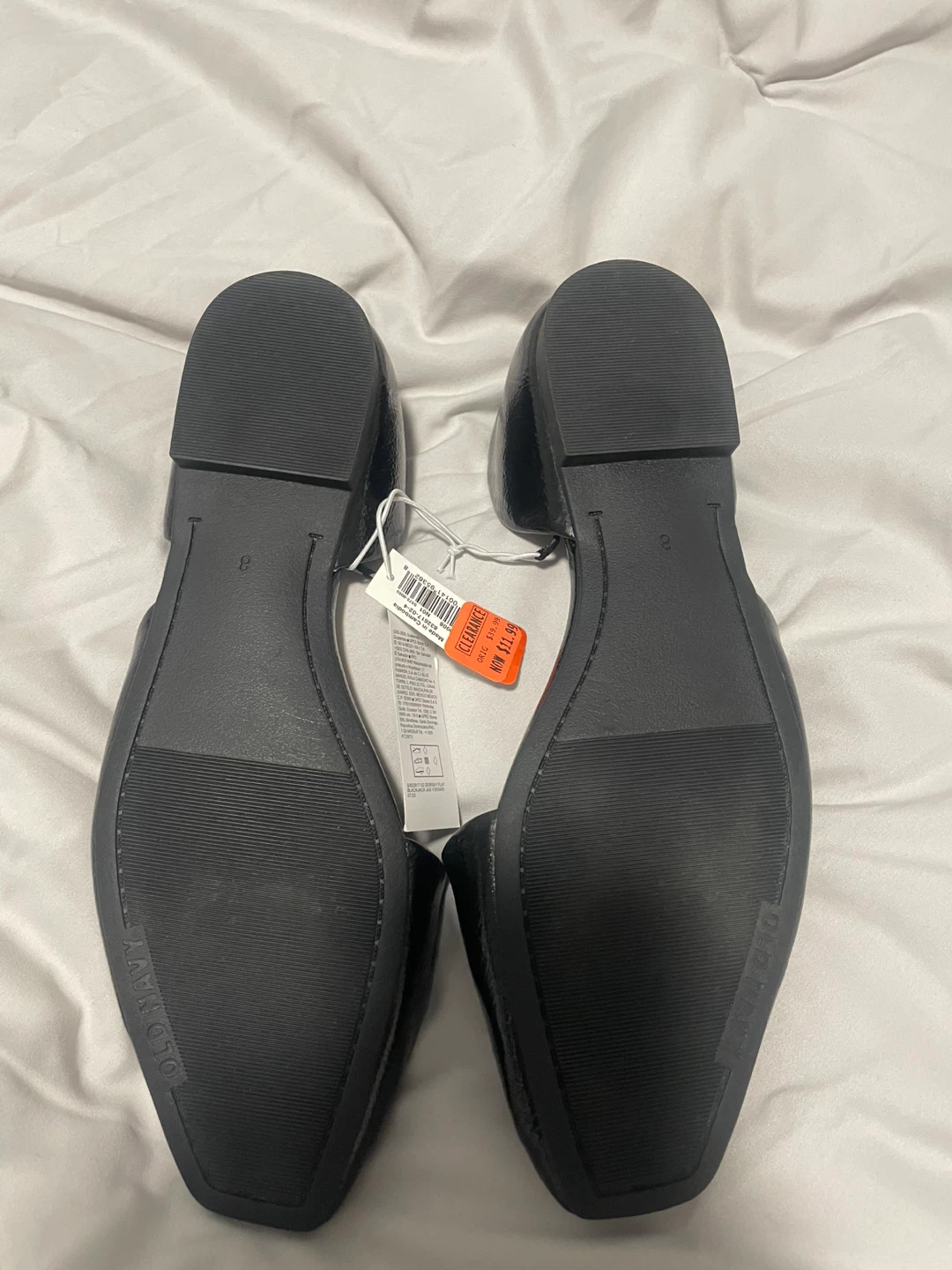 Old Navy Black Faux Leather D'Orsay Flats - Size 8 - photo 2