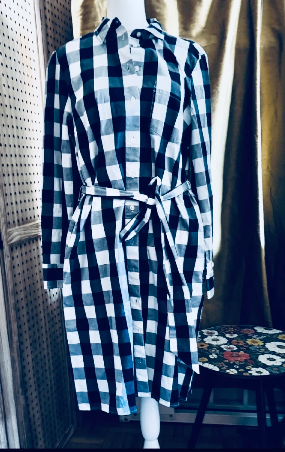 J. Crew Gingham Shirt Dress Size 10