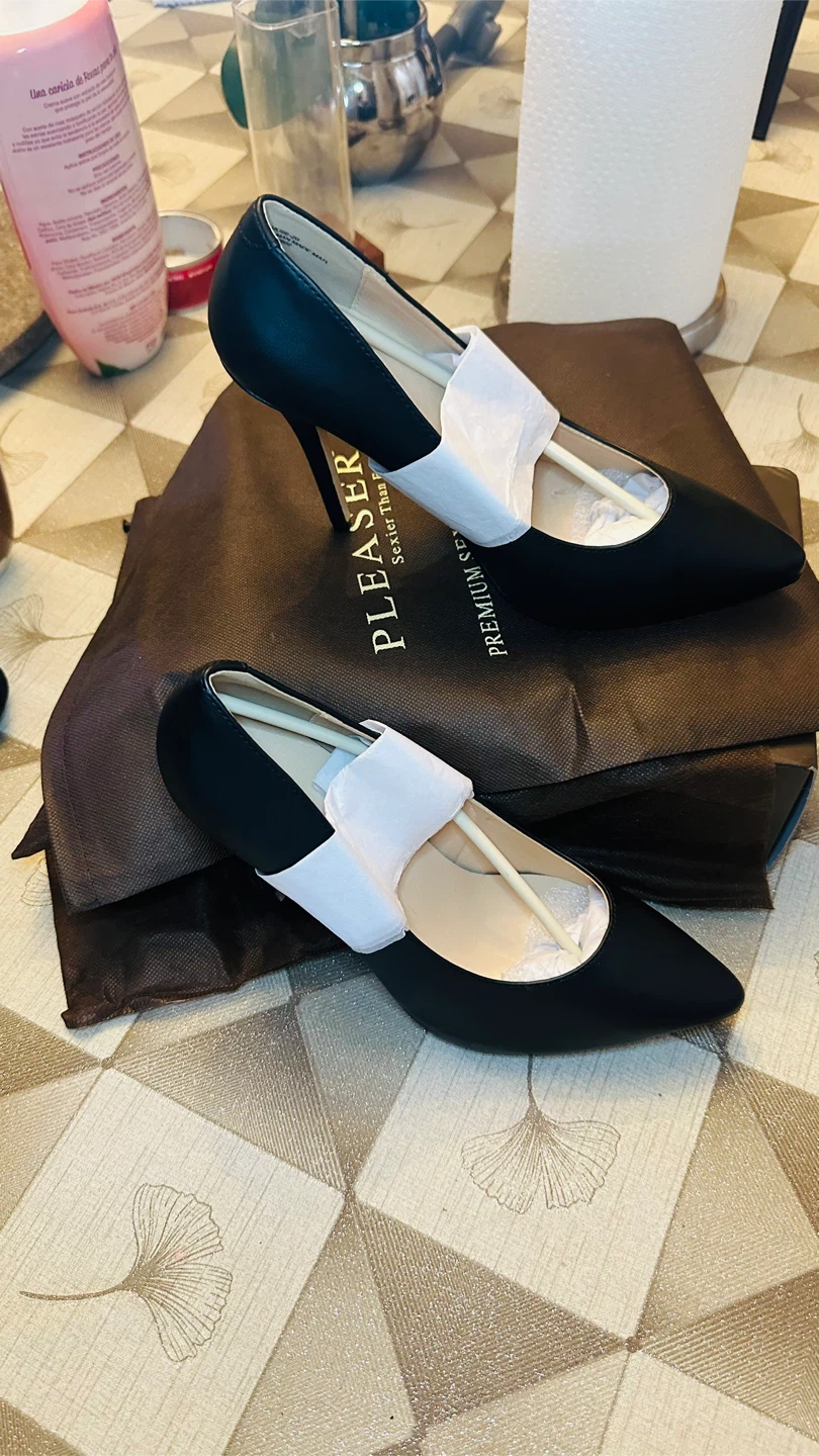 Pleaser Black Stiletto Pumps