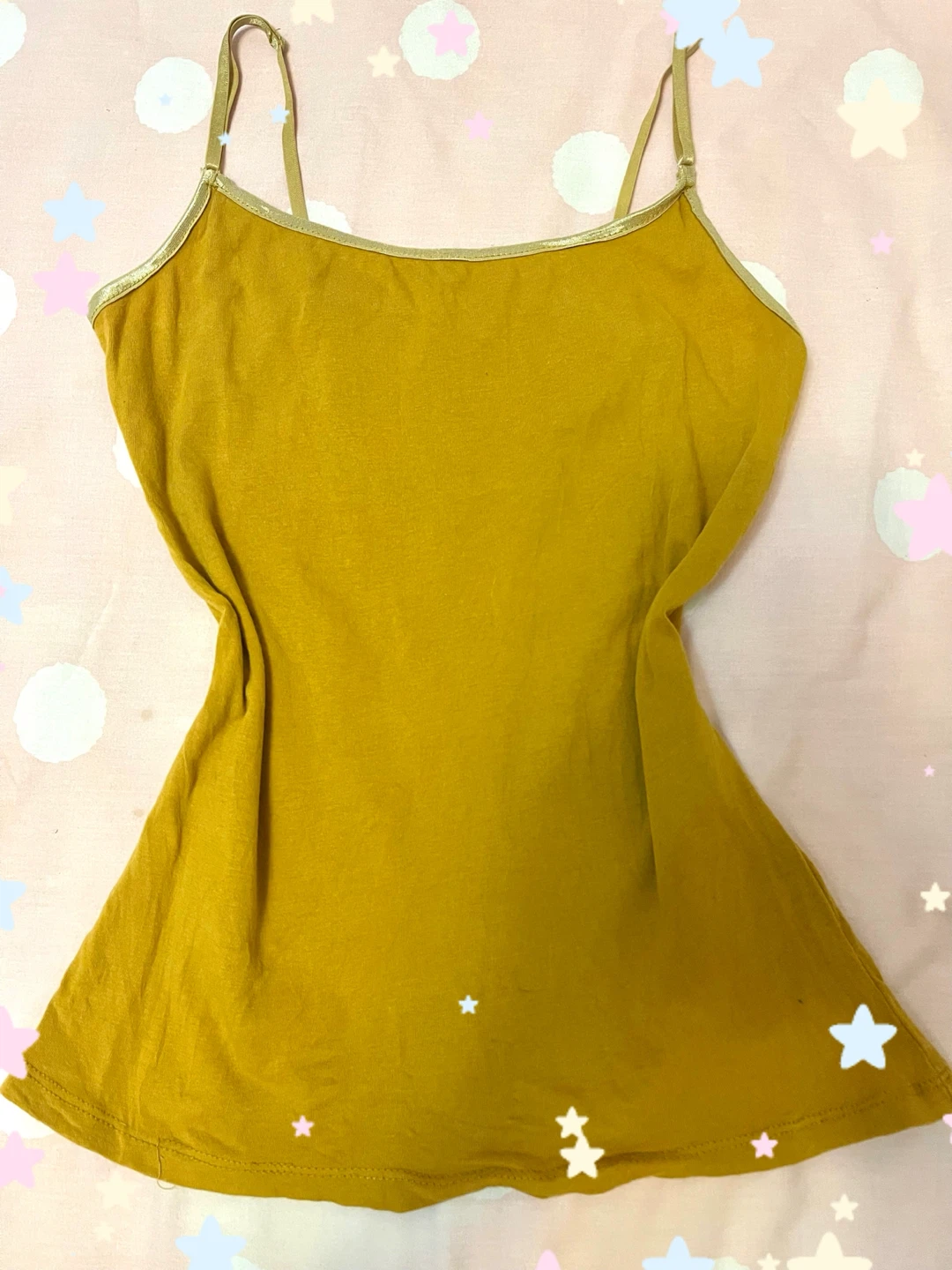 Mustard Yellow Camisole with Gold Trim - photo 2