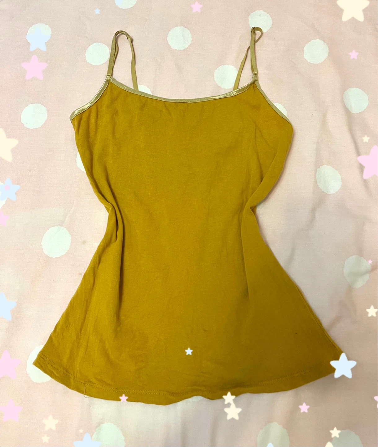 Mustard Yellow Camisole with Gold Trim