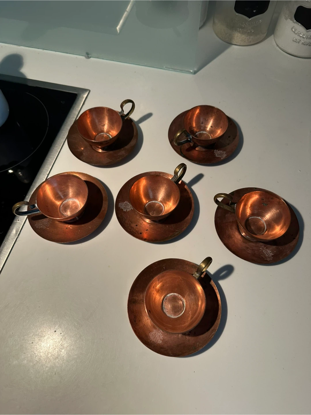 Set of 6 Copper Cups and Saucers - photo 5